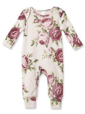 Tesa Babe Cabbage Rose Cotton Romper | 6-9M
